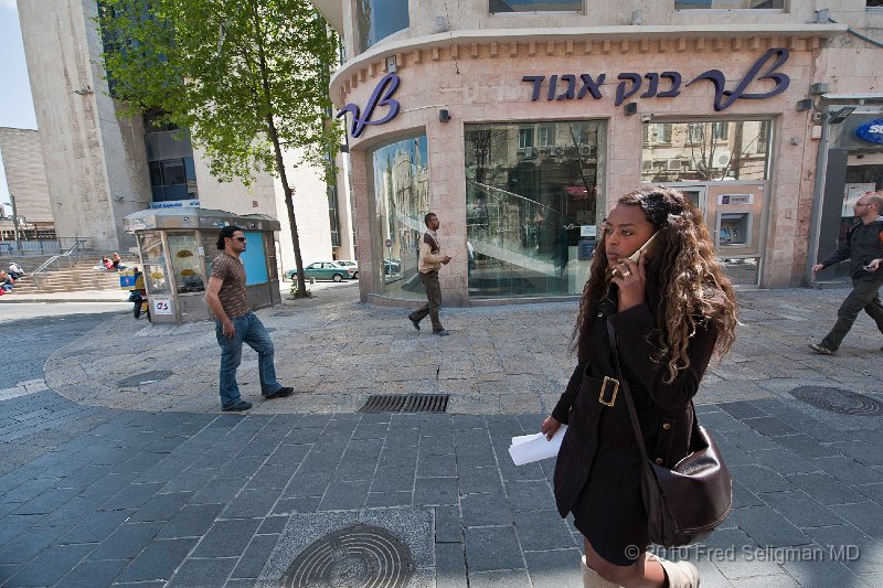 20100409_140243 D3.jpg - Girl on phone, Jerusalem